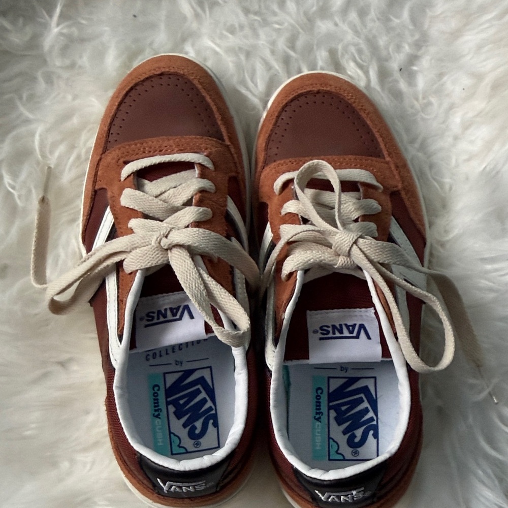 Vans Tan and Brown Sneakers